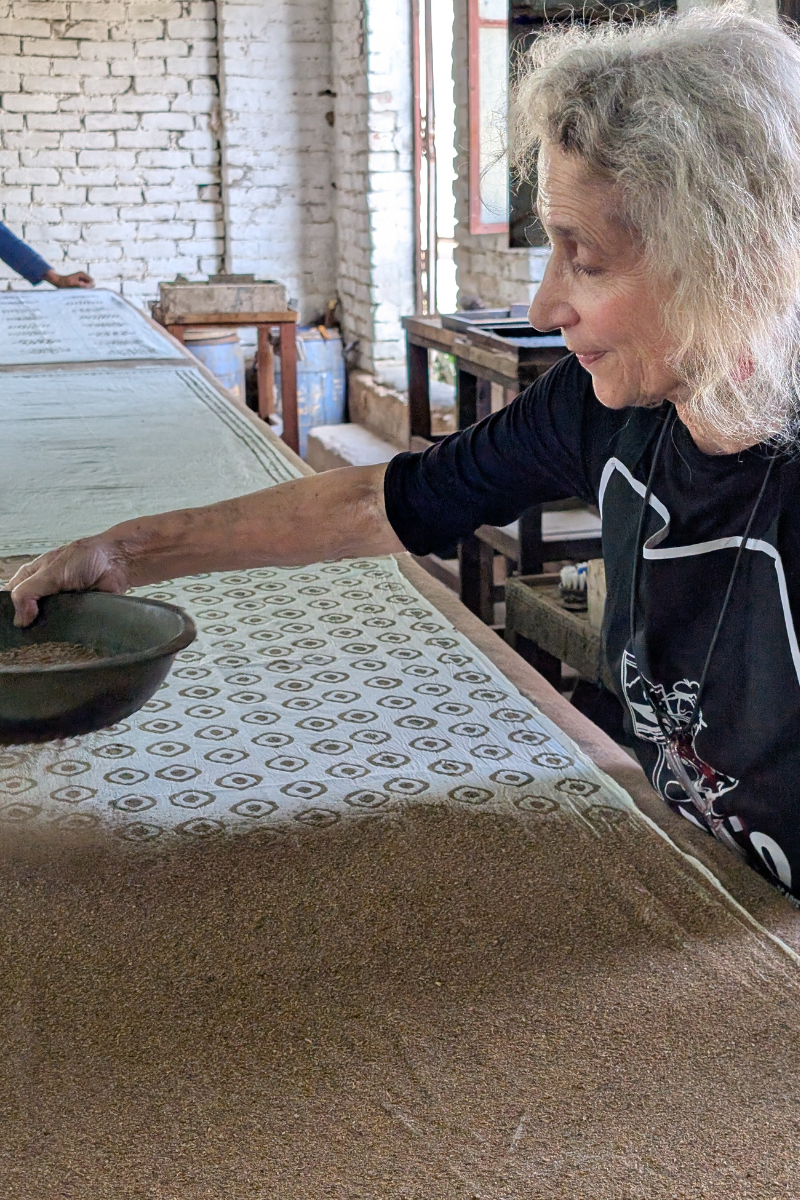 Block printing in Jaipur India